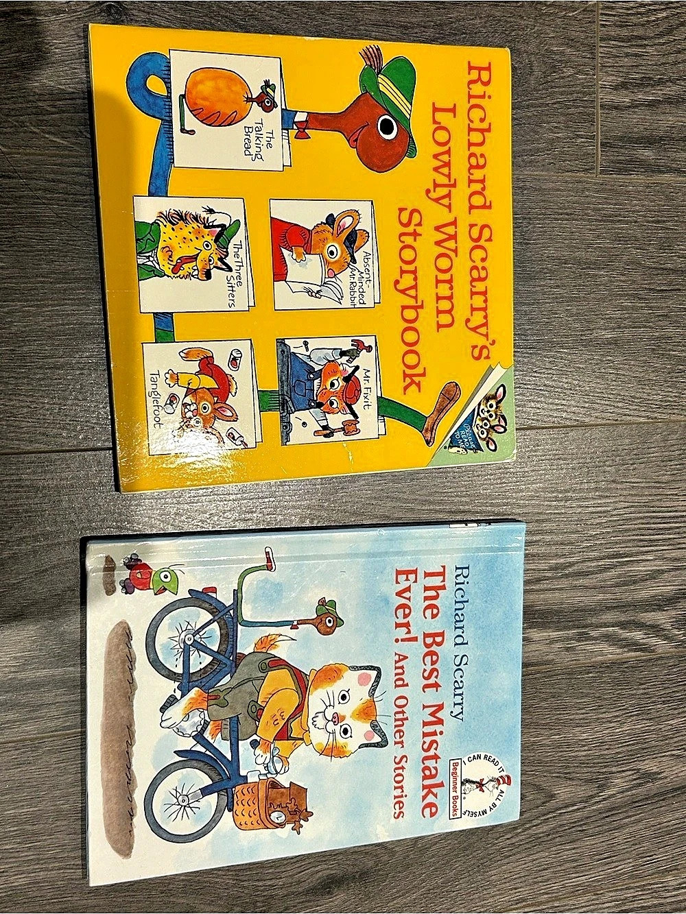 Beginner Books Richard Scarry's Lowly Worm Storybook and The Best Mistake Ever!